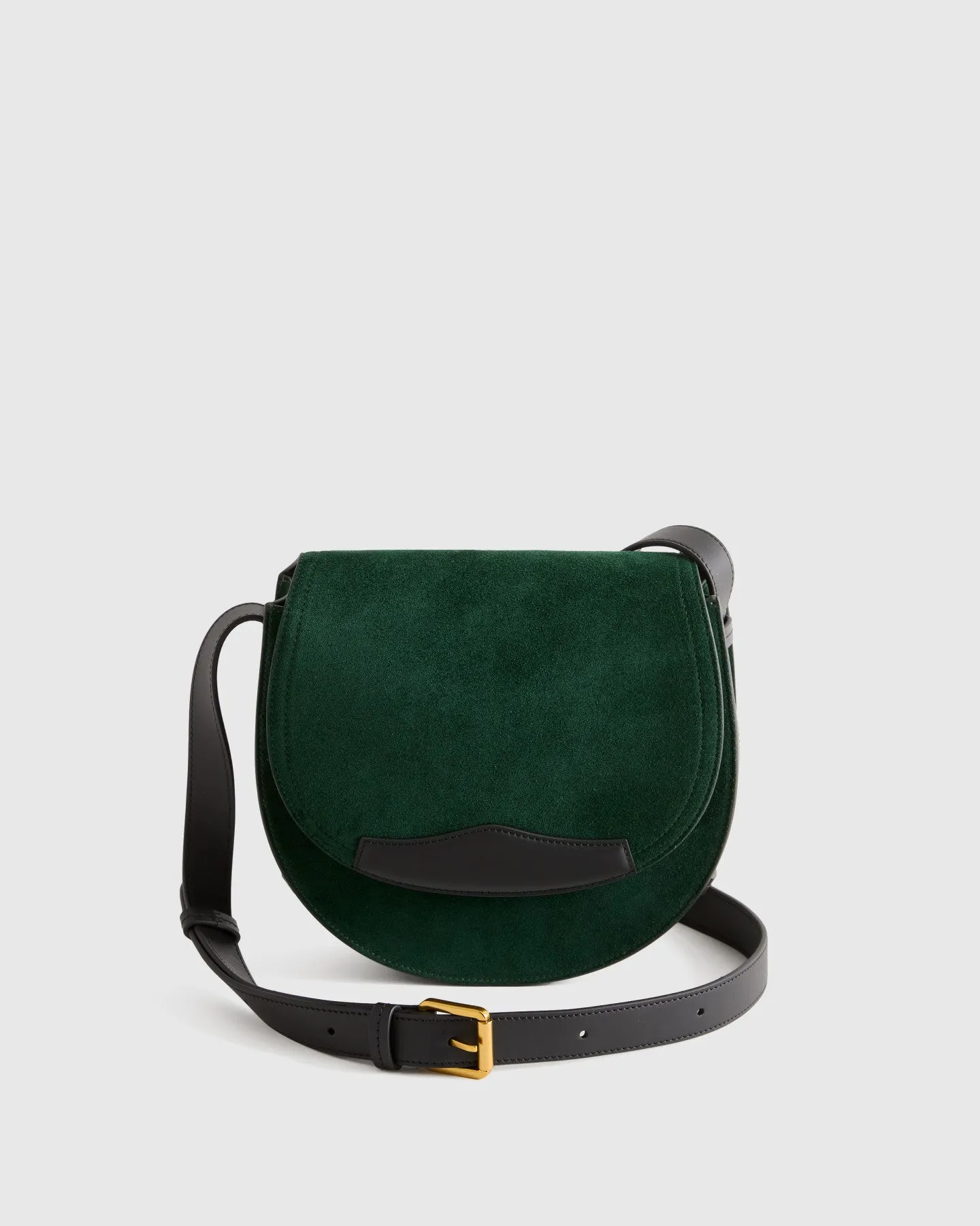 Italian Suede Saddle Bag