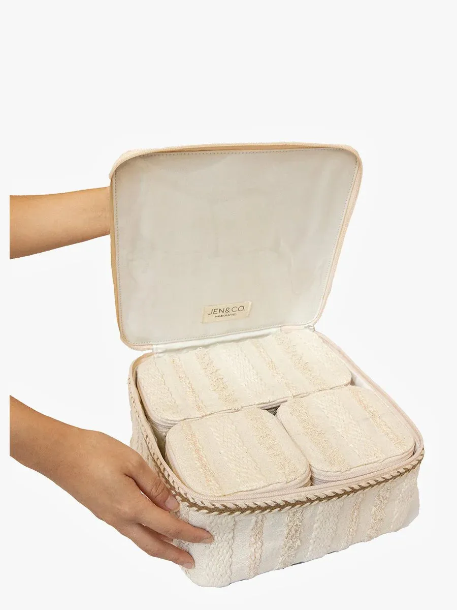 Jen & Co - Fiona Cosmetic Case, Beige