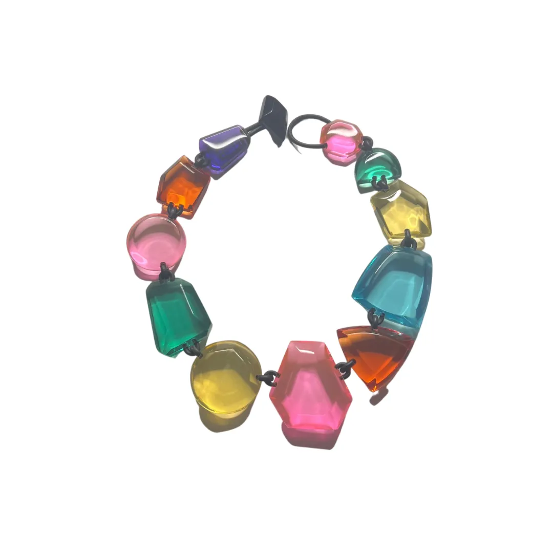 Laka Monies Acrylic Multi-color Necklace