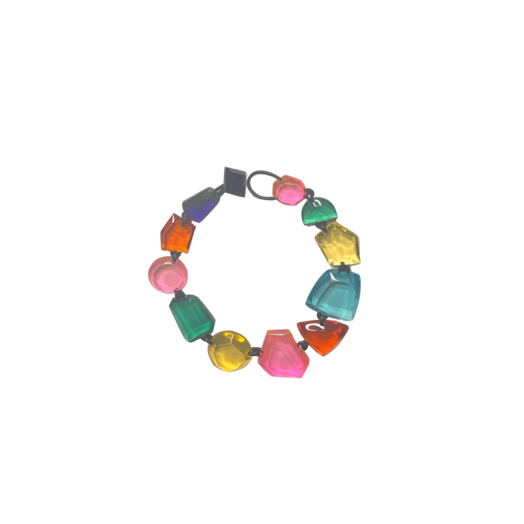 Laka Monies Acrylic Multi-color Necklace
