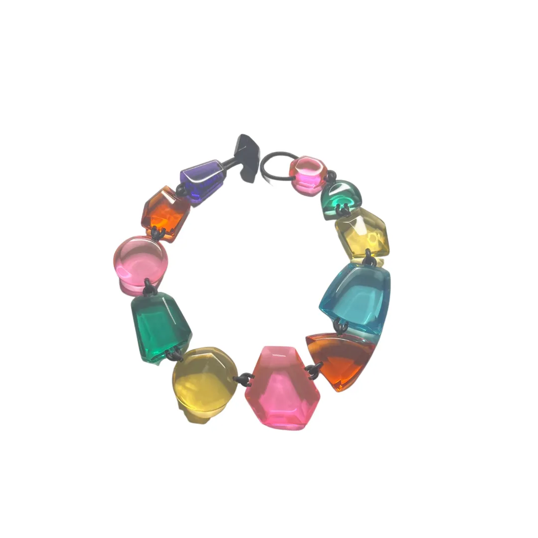 Laka Monies Acrylic Multi-color Necklace