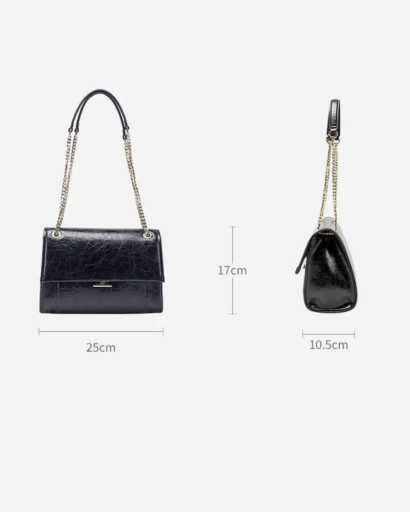 Leather Chain Shoulder Bag