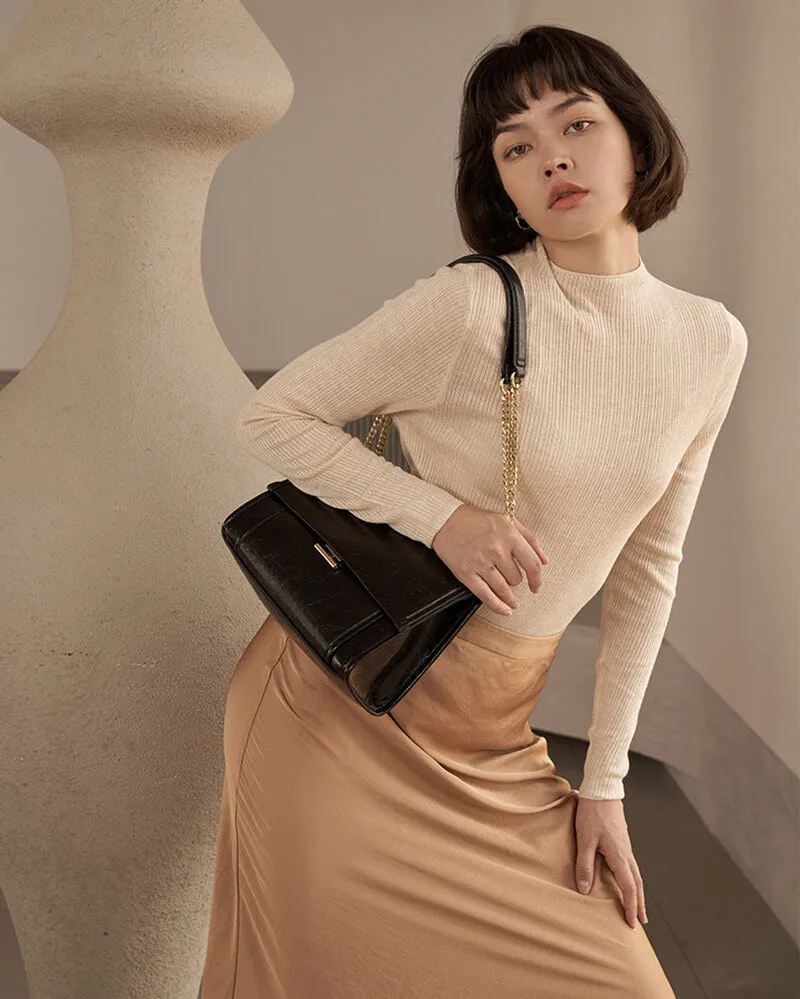Leather Chain Shoulder Bag