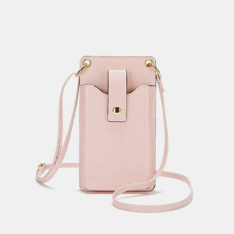 Leather Crossbody Purse for Women Universal Phone Bag with Card Slots