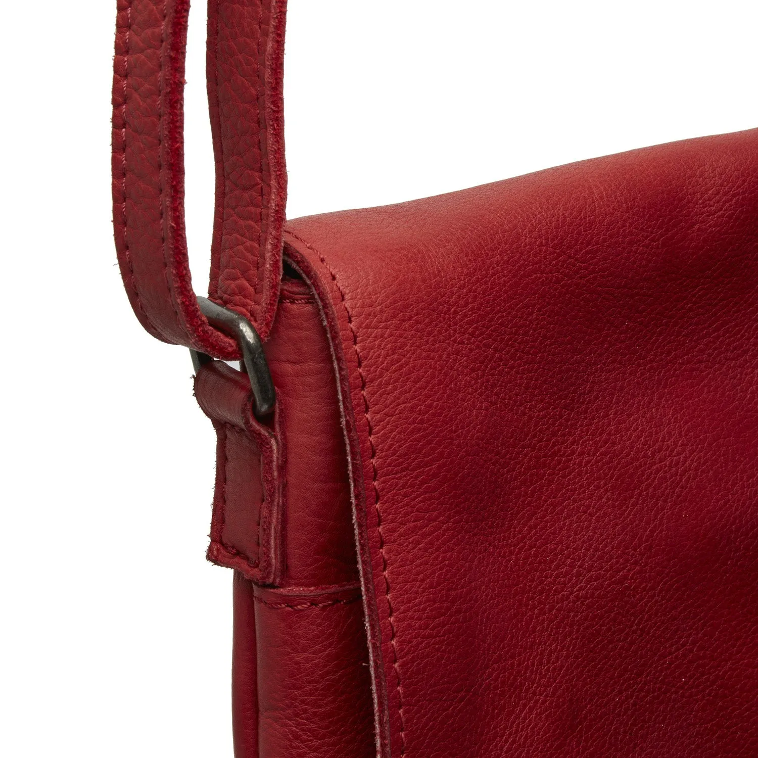 Leather Shoulder Bag Red Duncan