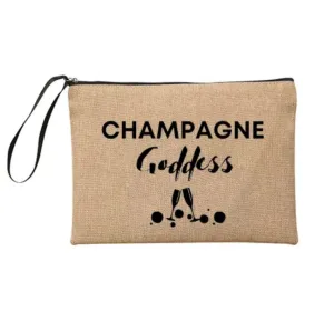 Linen Pouch - Champagne Goddess