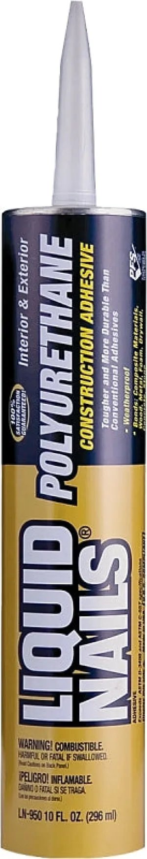 Liquid Nails LN-950 Polyurethane Adhesive, Tan, 10 oz Cartridge :EA: QUANTITY: 1