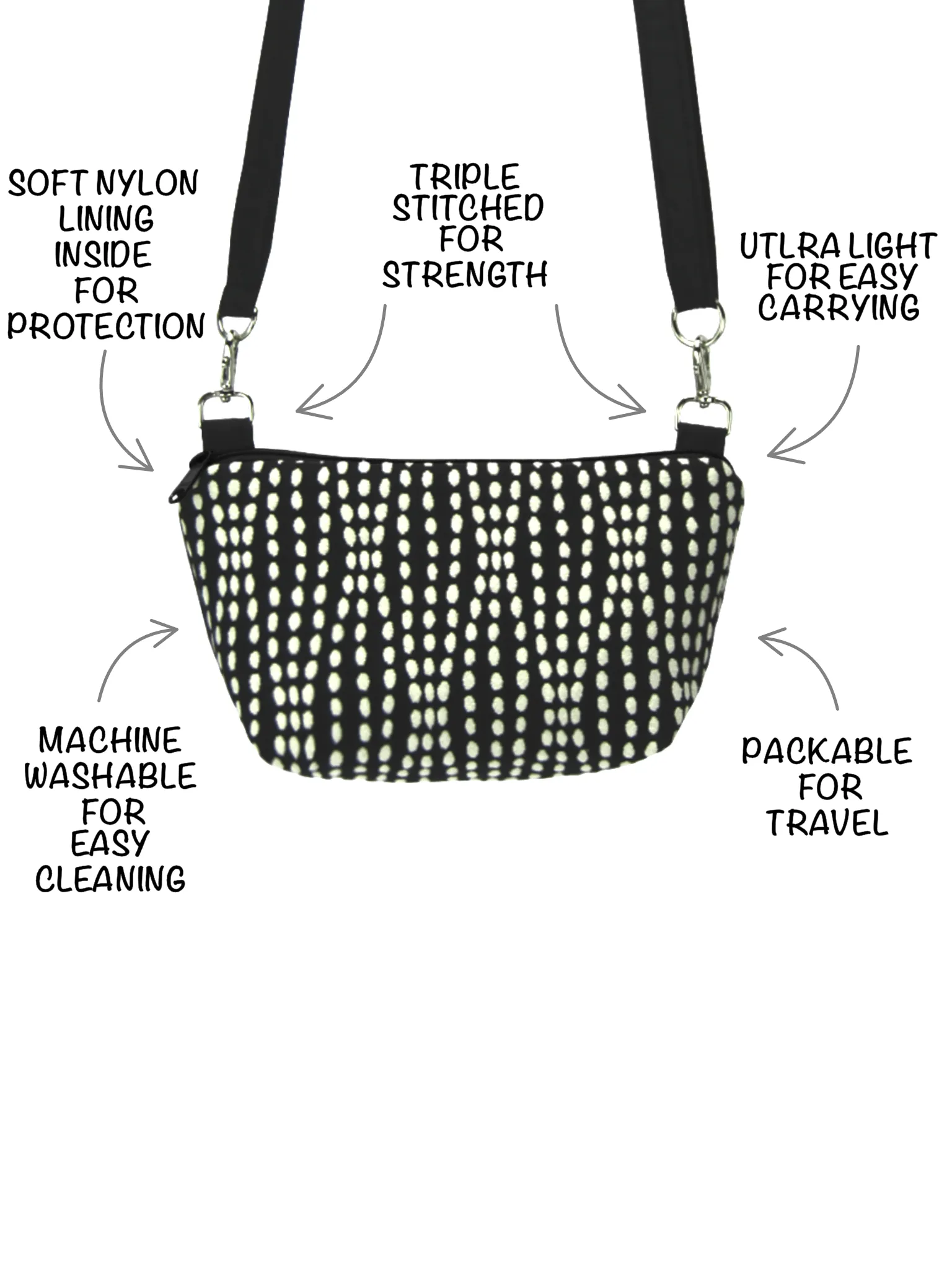 Lombrok | Black Nylon | RTS Traveler Belt Bag