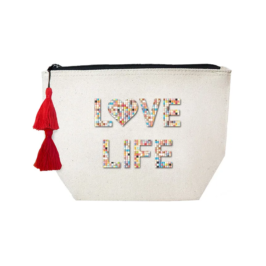 LOVE LIFE - Confetti Cosmetic Case