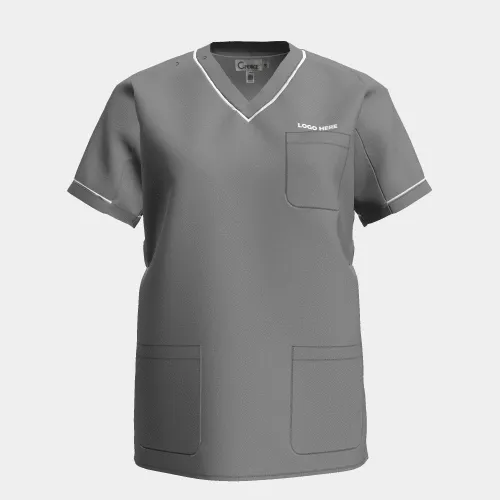 <b>PRE ORDER</b> | Women's Convertible Scrub with Contrast Piping - Slate