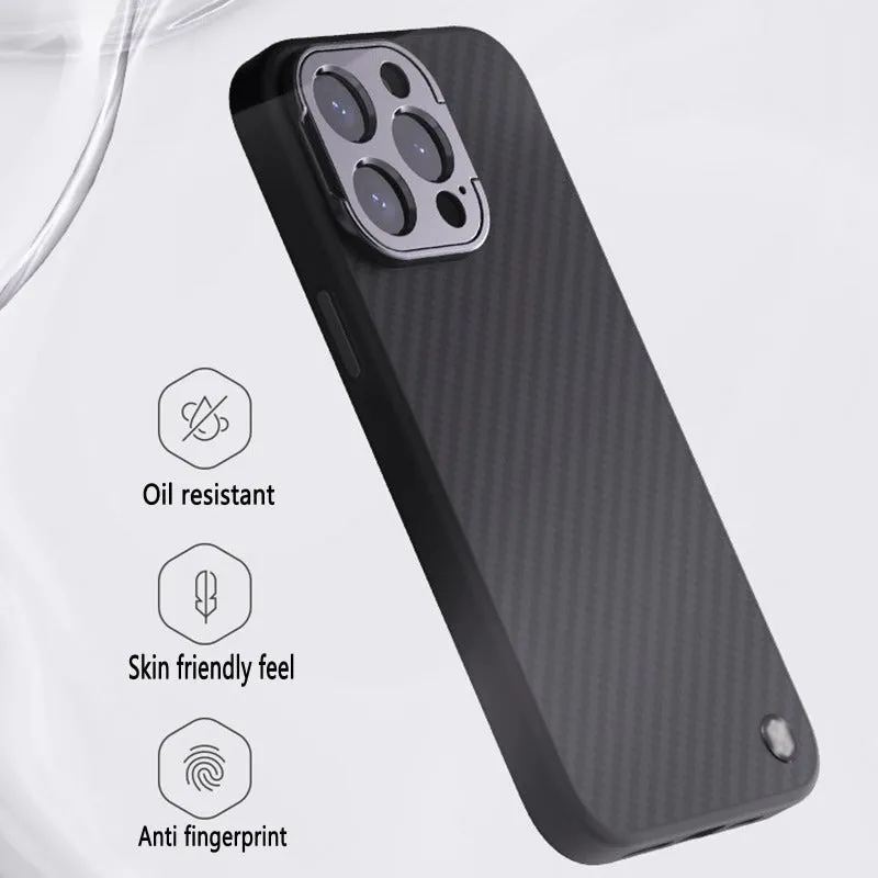 Magnetic Aramid Fiber Phone Case With Kickstand For iPhone