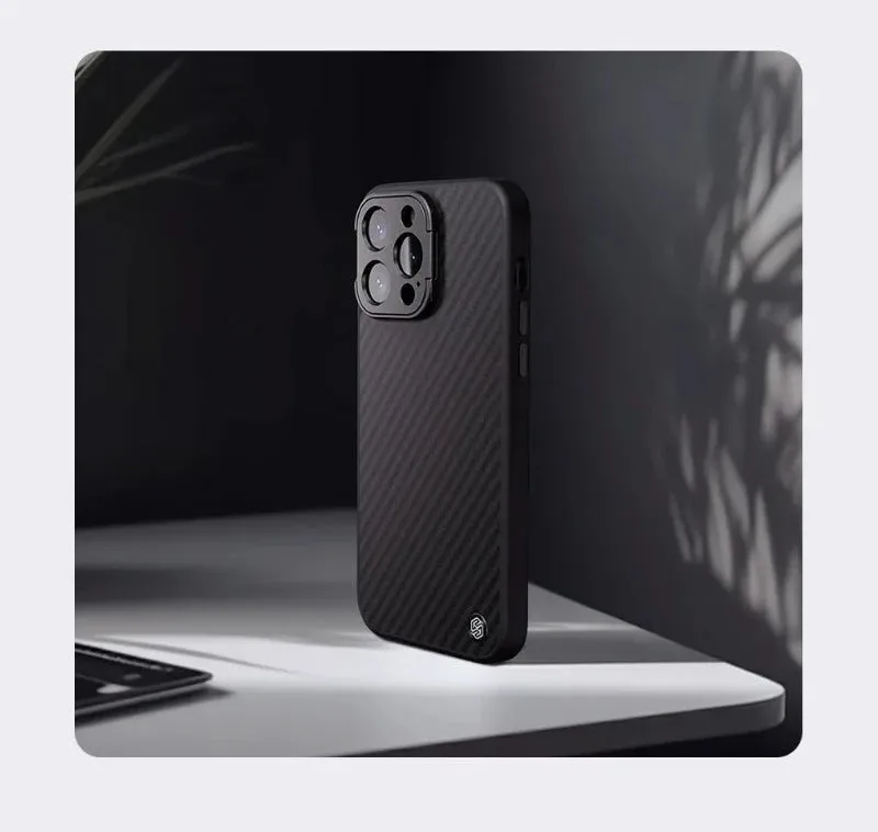 Magnetic Aramid Fiber Phone Case With Kickstand For iPhone