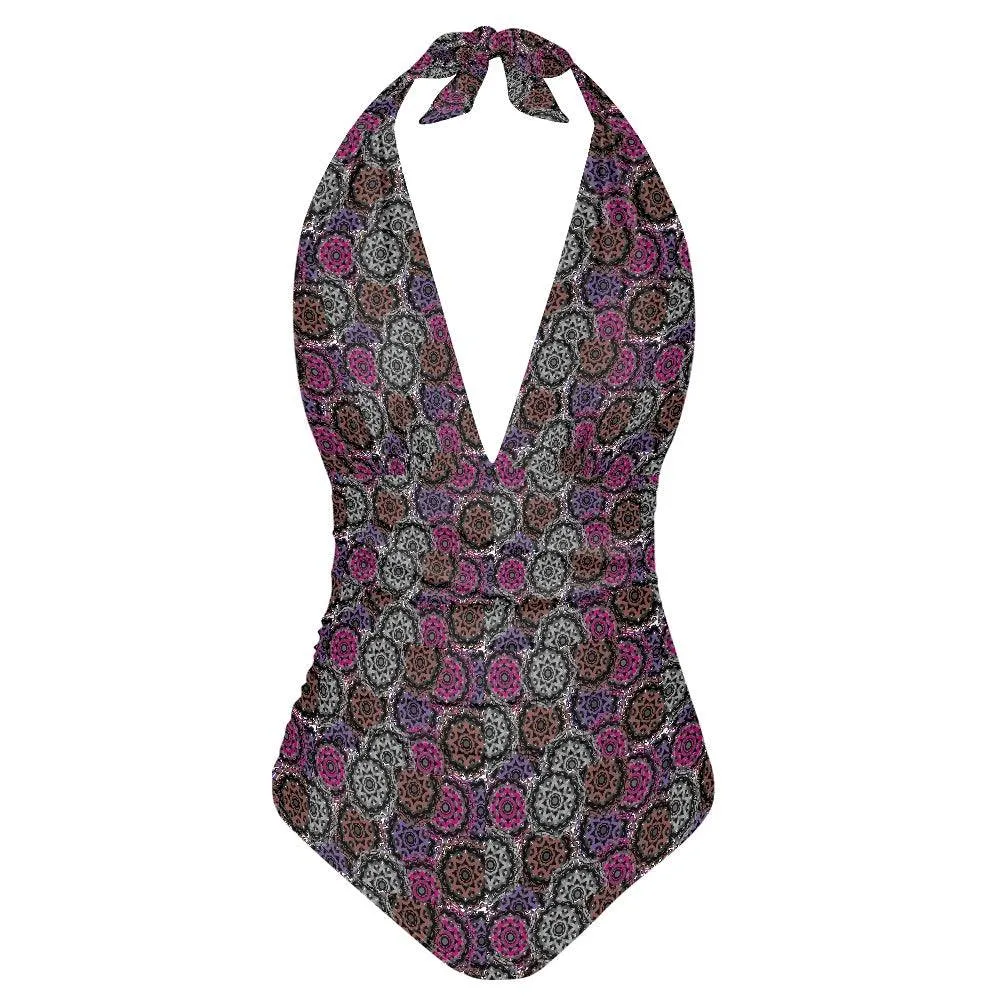 Mandala Graffiti Women's High Cut One-piece Swimsuit