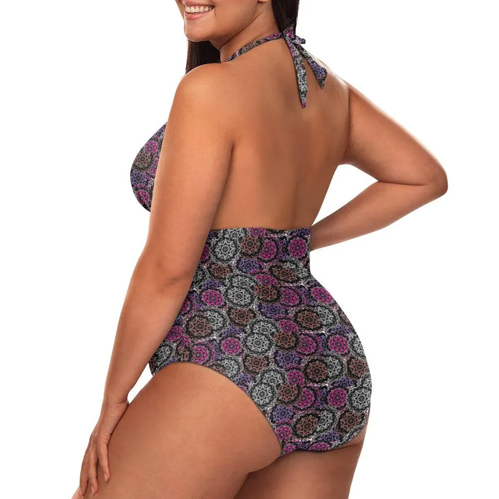 Mandala Graffiti Women's High Cut One-piece Swimsuit