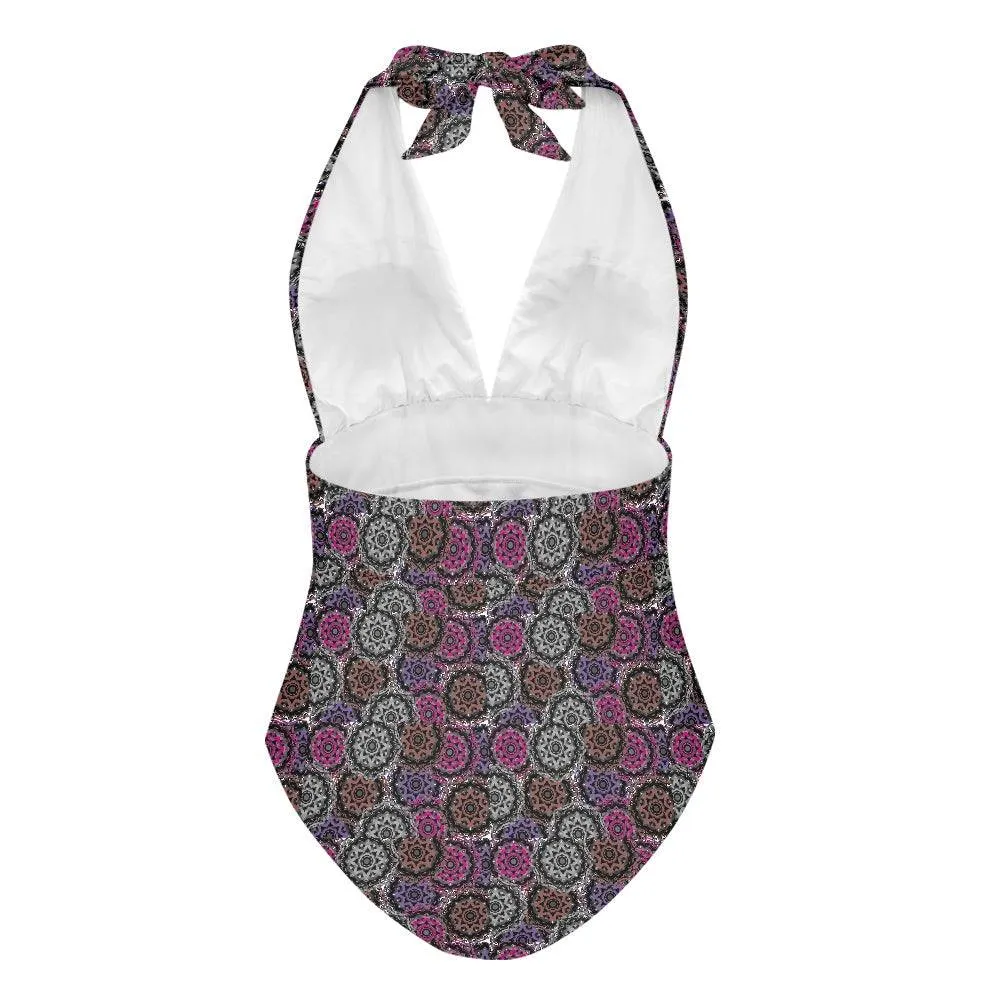Mandala Graffiti Women's High Cut One-piece Swimsuit