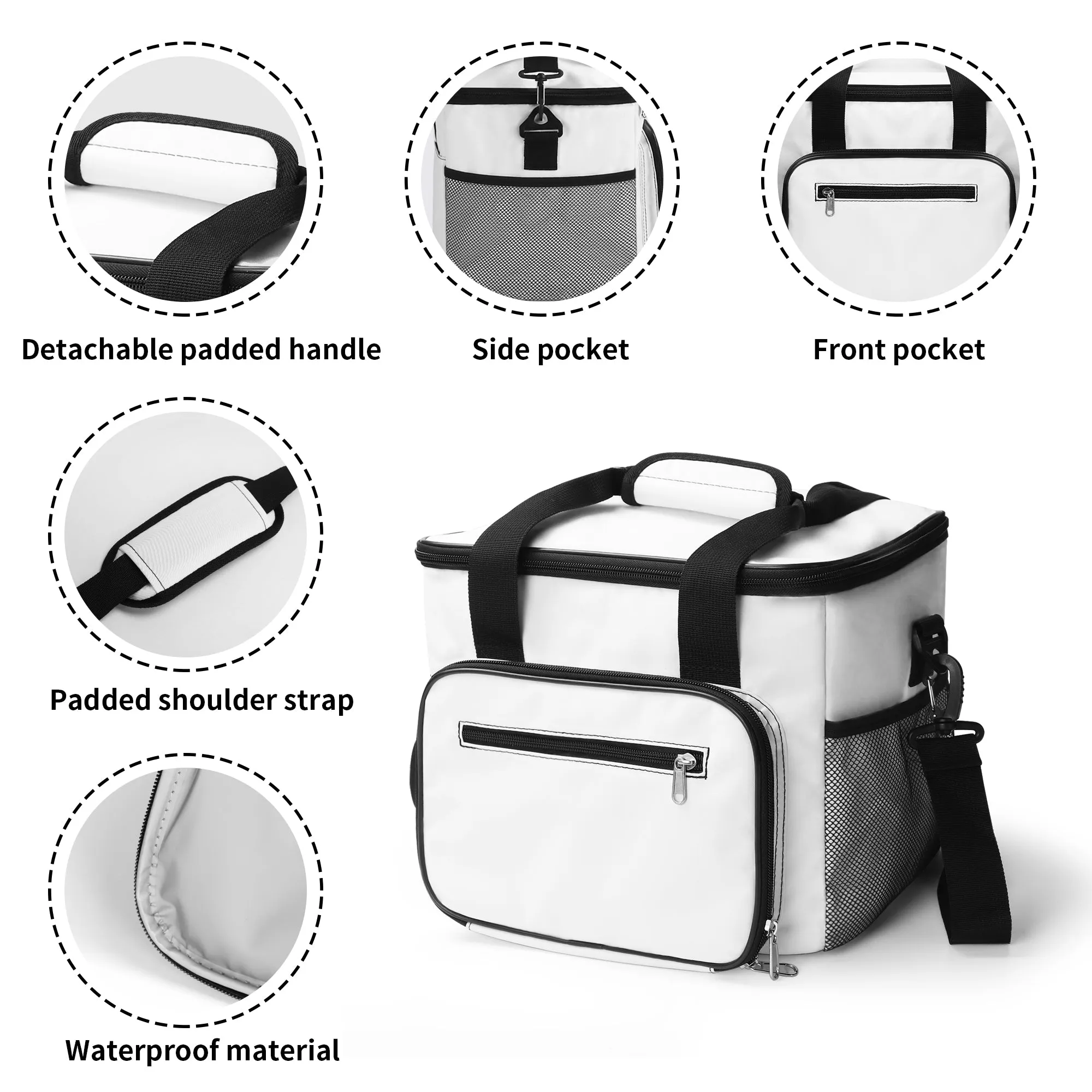 Maple Leaves Insulated Leakproof Cooler Bag Lunch Box