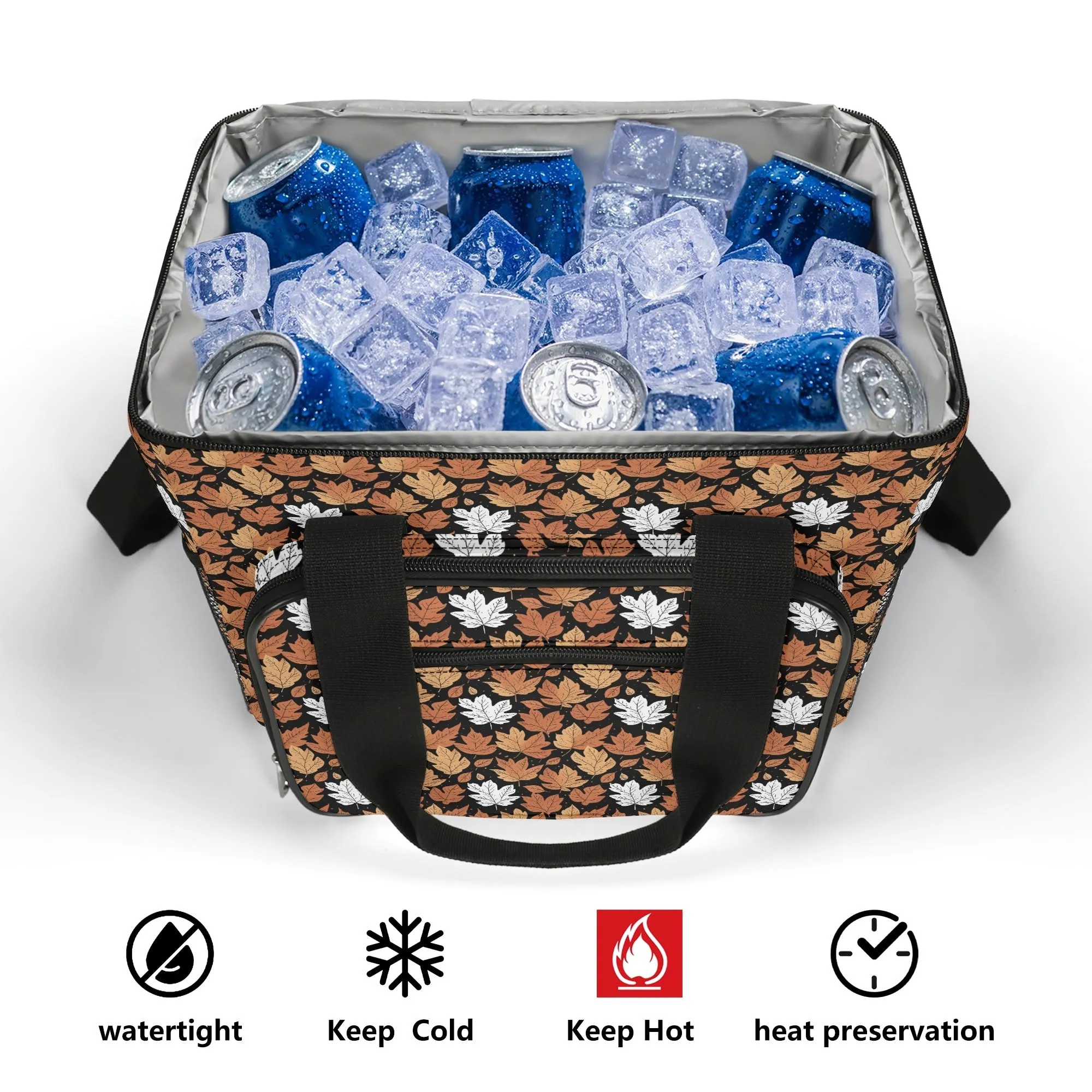 Maple Leaves Insulated Leakproof Cooler Bag Lunch Box