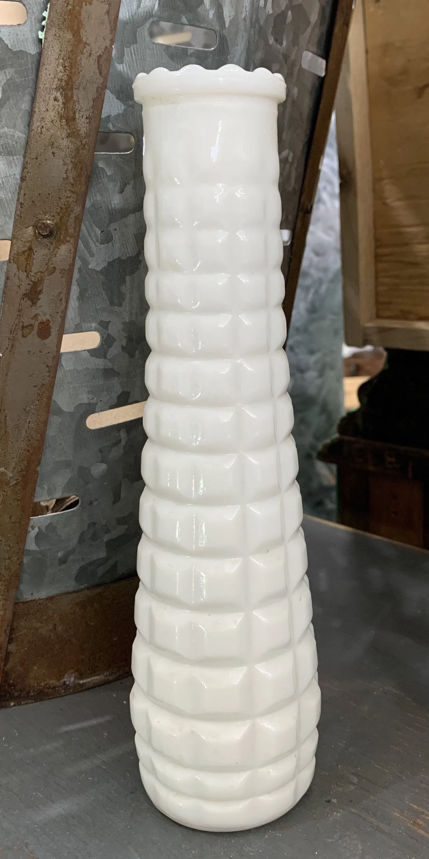 Medium Milk Glass Vase