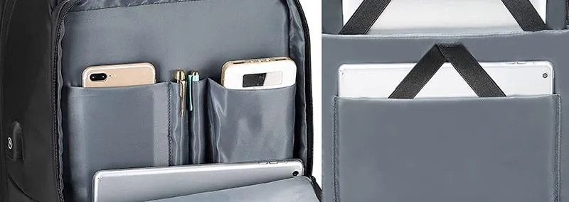 Men's Waterproof Travel Backpack For 17 Inch Laptop