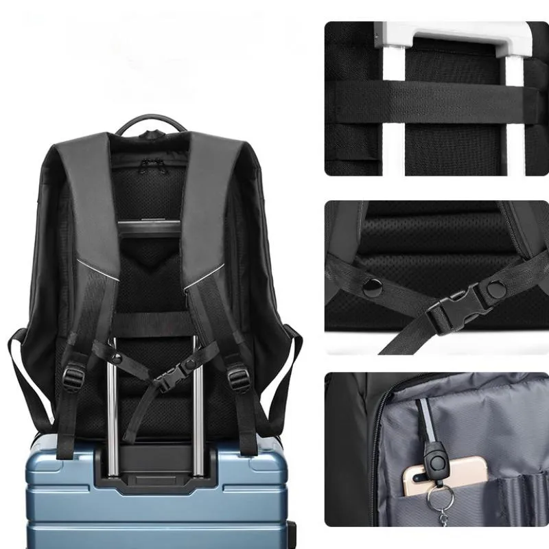 Men's Waterproof Travel Backpack For 17 Inch Laptop