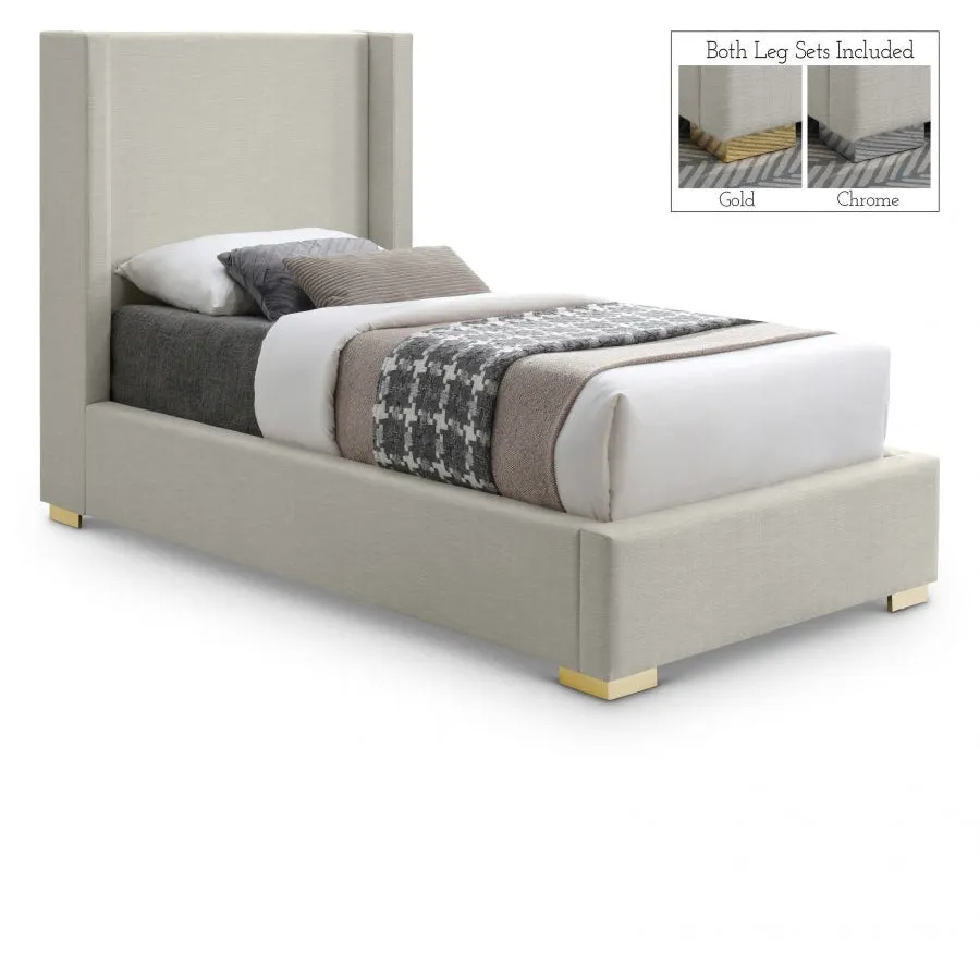 Meridian Furniture Royce Linen Textured Bed