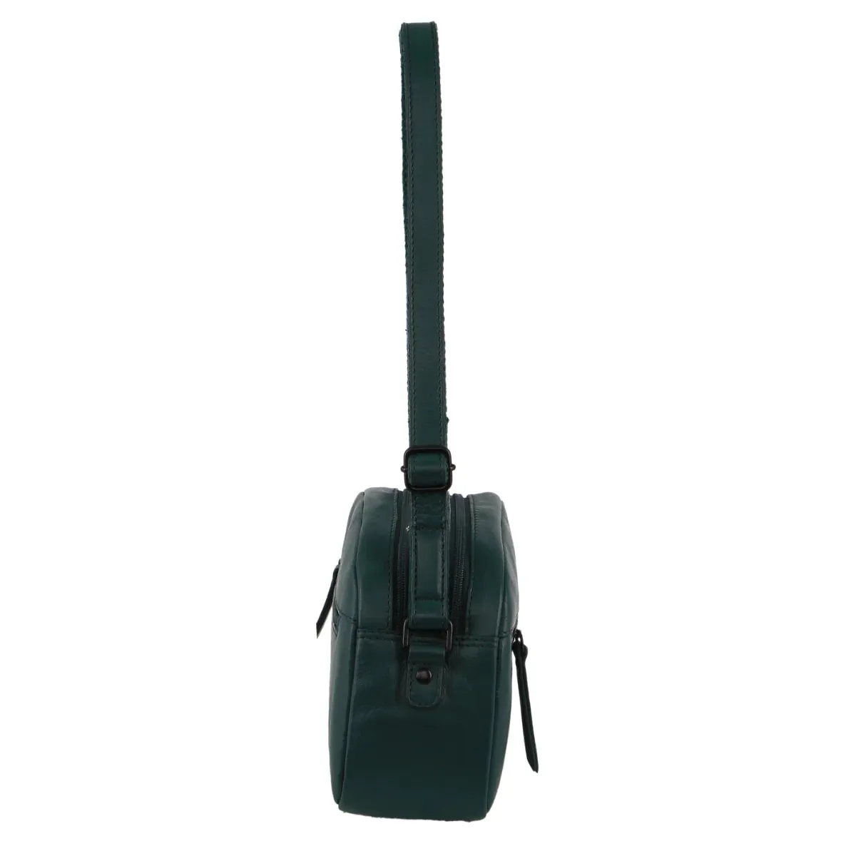 Milleni Leather Multi-Zip Cross-Body Bag in Zirkon