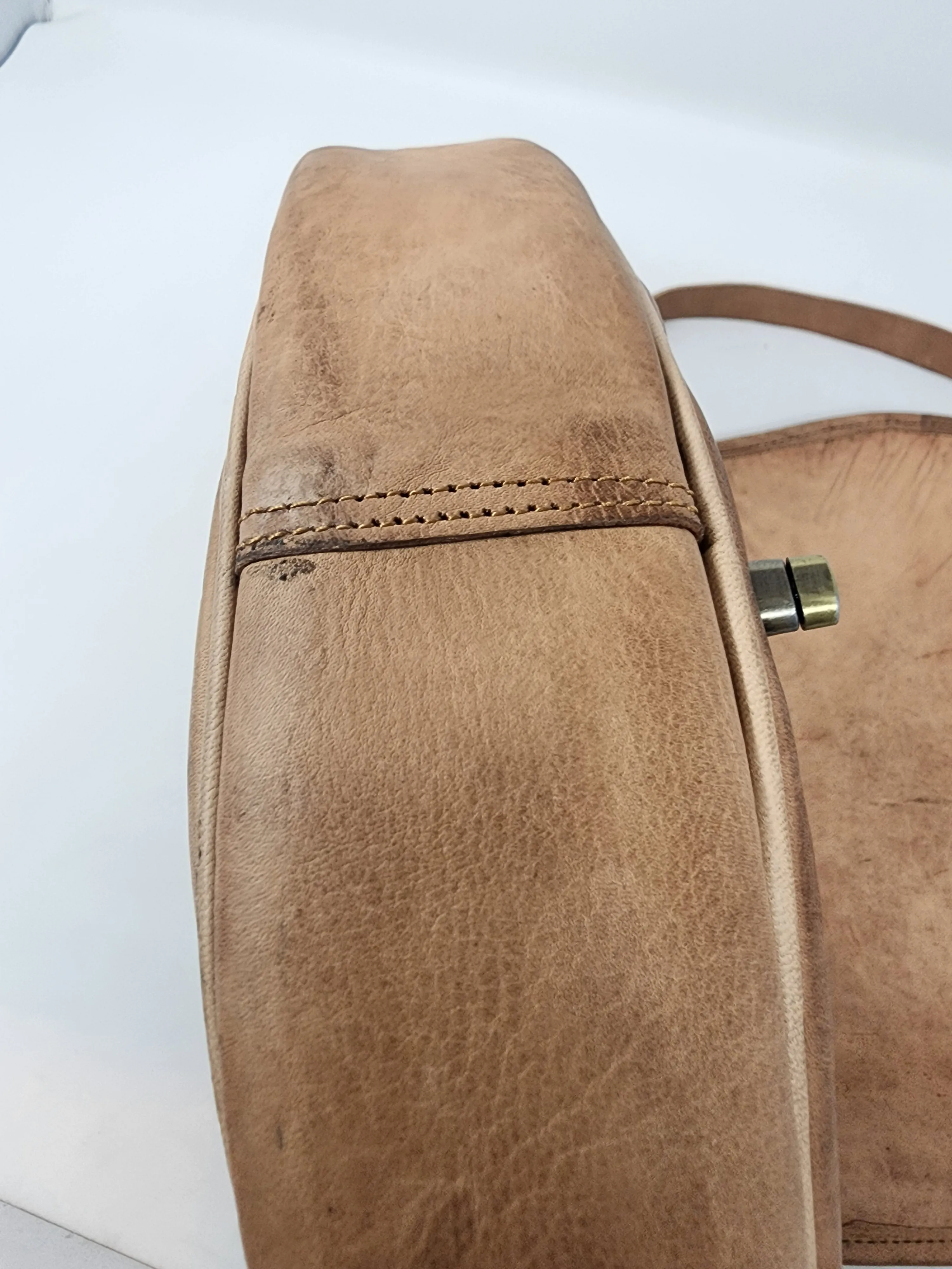MORROCAN LEATHER STUDDED COIN SADDLE BAG