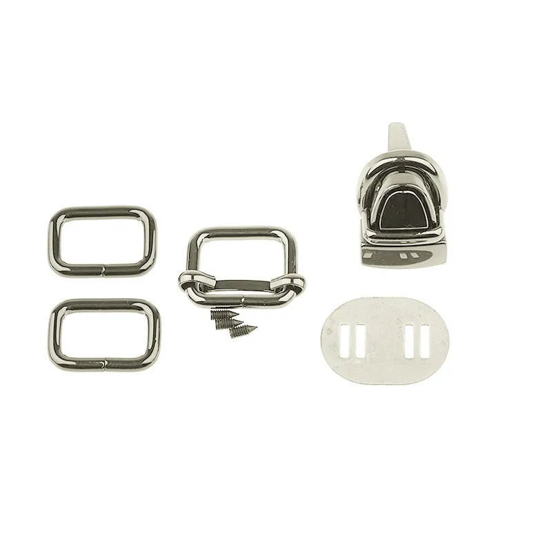 Mountain Saddle Bag Hardware Kit - Nickel