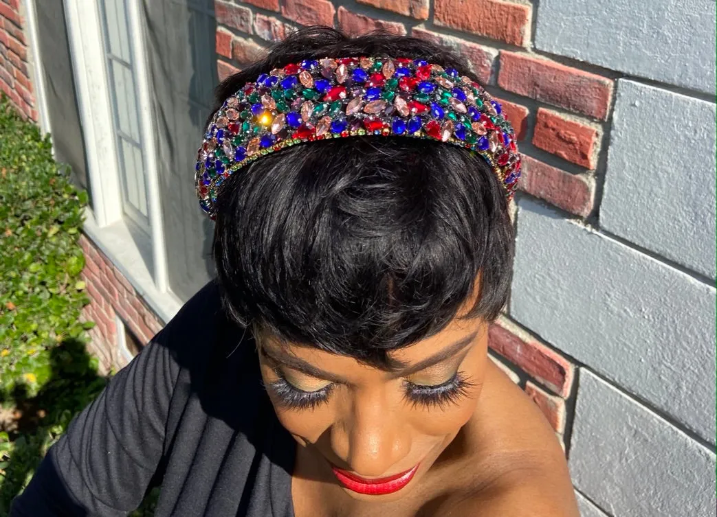 Multi Colored Ivy Crystal Headband