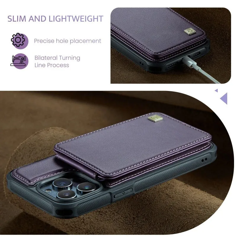 Multi Function Card Flip Magnetic Holder Phone Case For iPhone