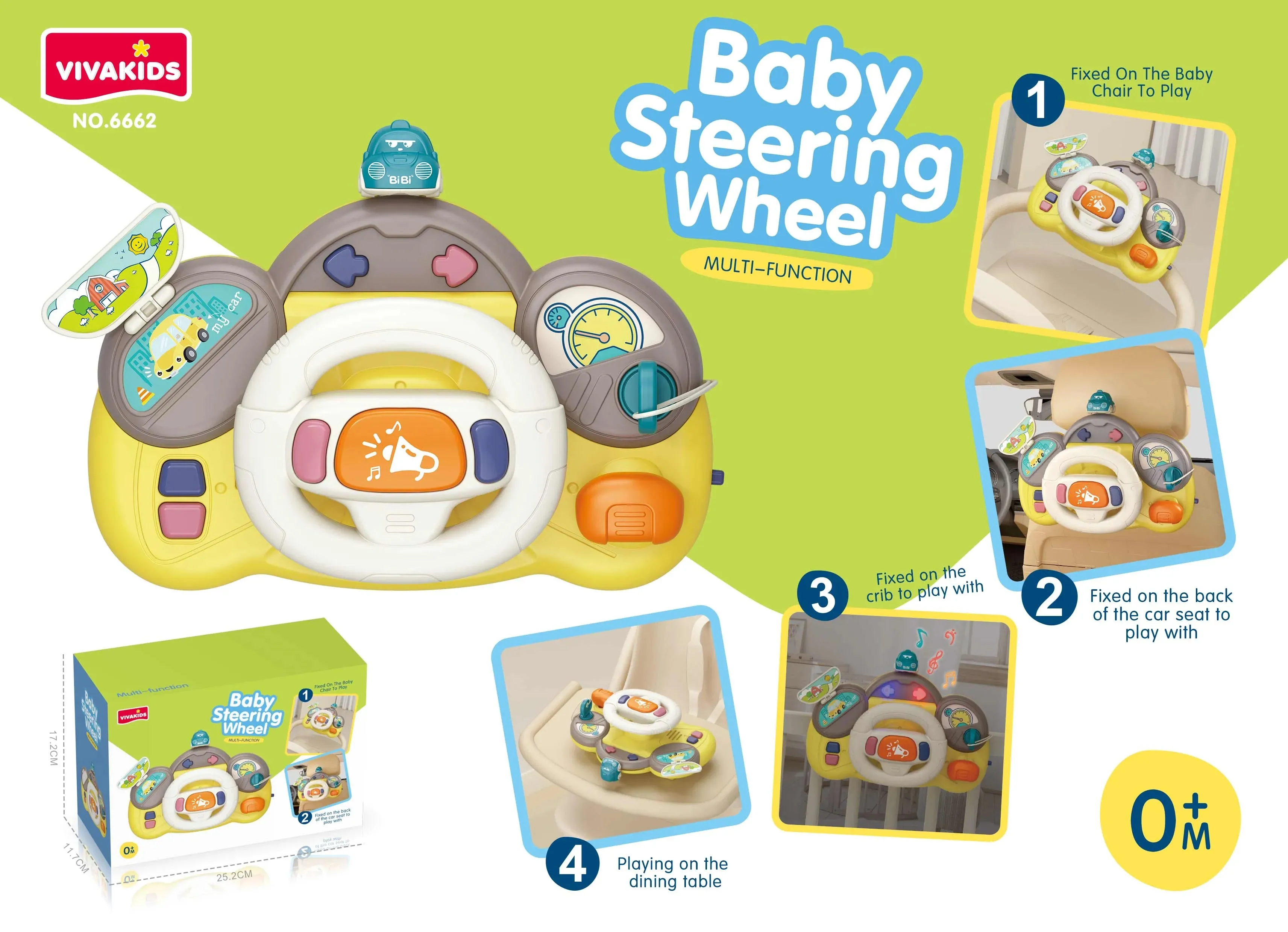 Multi-functional Baby Musical Steering Wheel