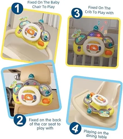 Multi-functional Baby Musical Steering Wheel
