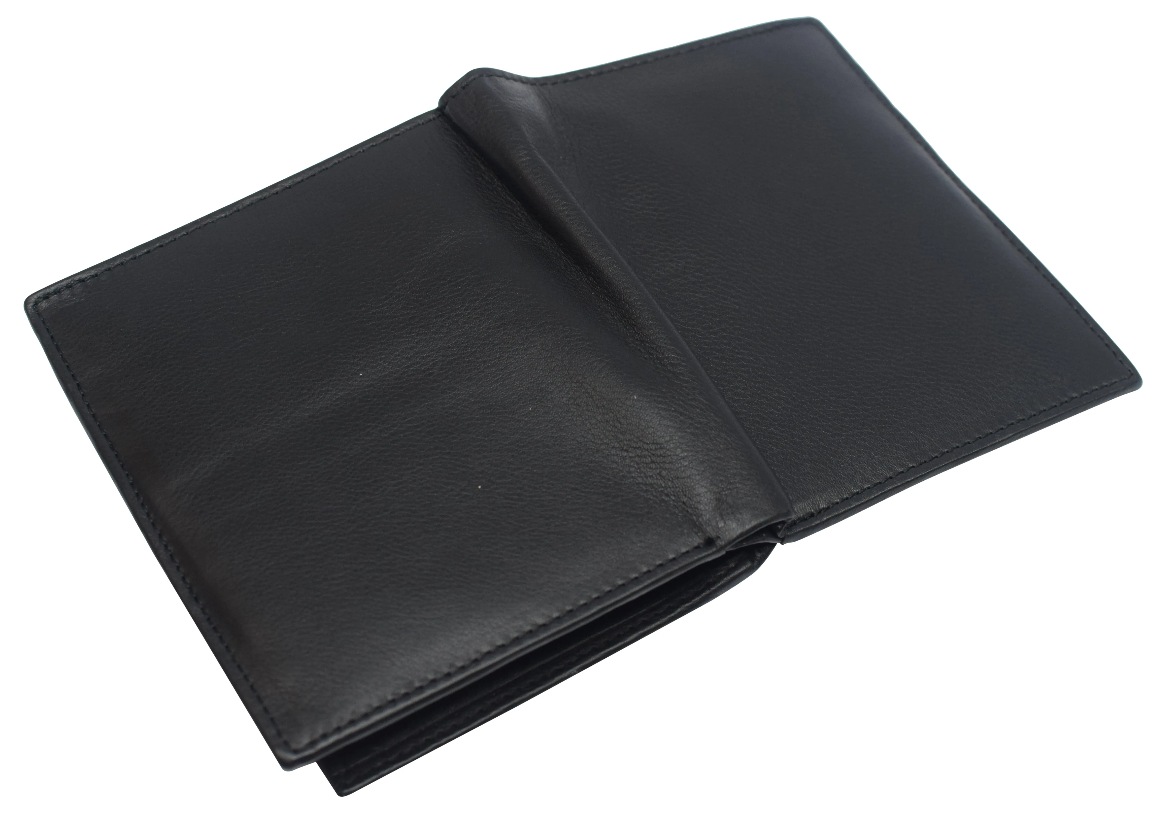 Napa Leather Hipster Bifold Wallet for Men With ID Window and RFID Blocking