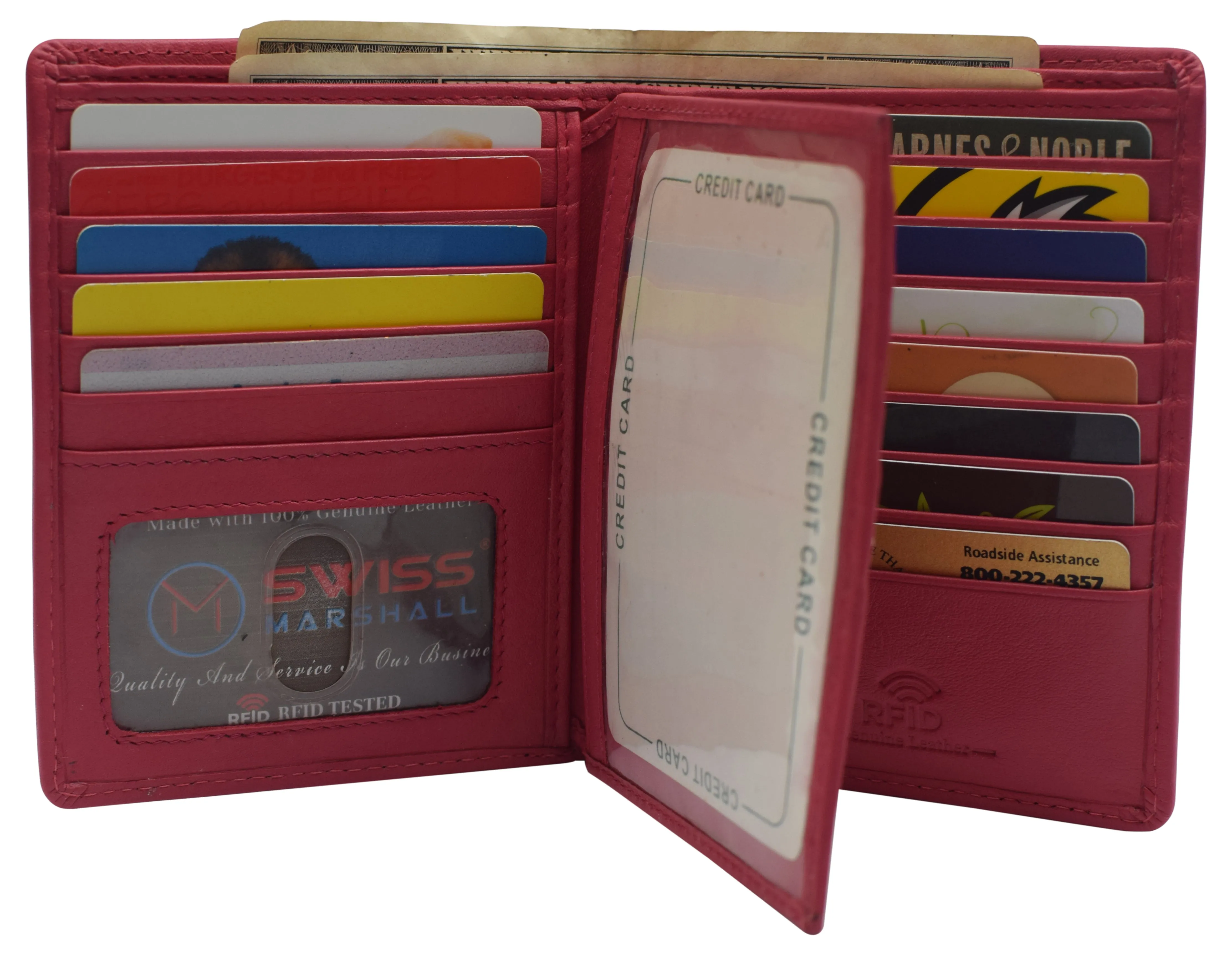 Napa Leather Hipster Bifold Wallet for Men With ID Window and RFID Blocking