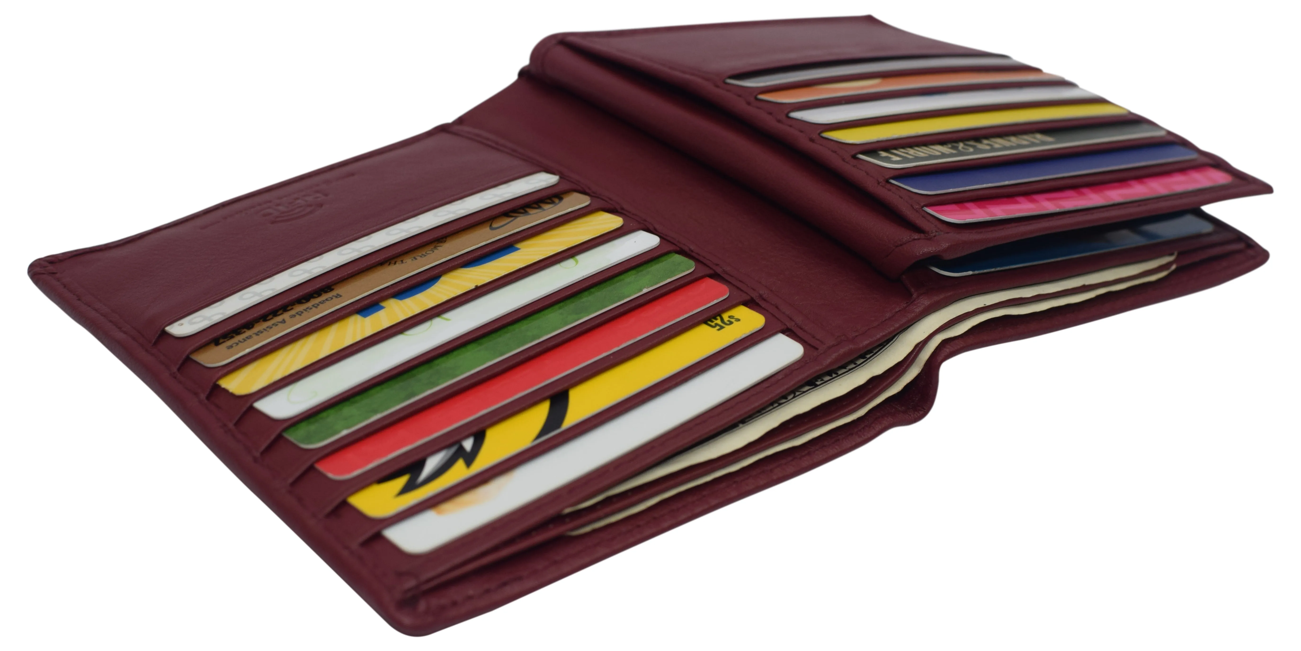 Napa Leather Hipster Bifold Wallet for Men With ID Window and RFID Blocking