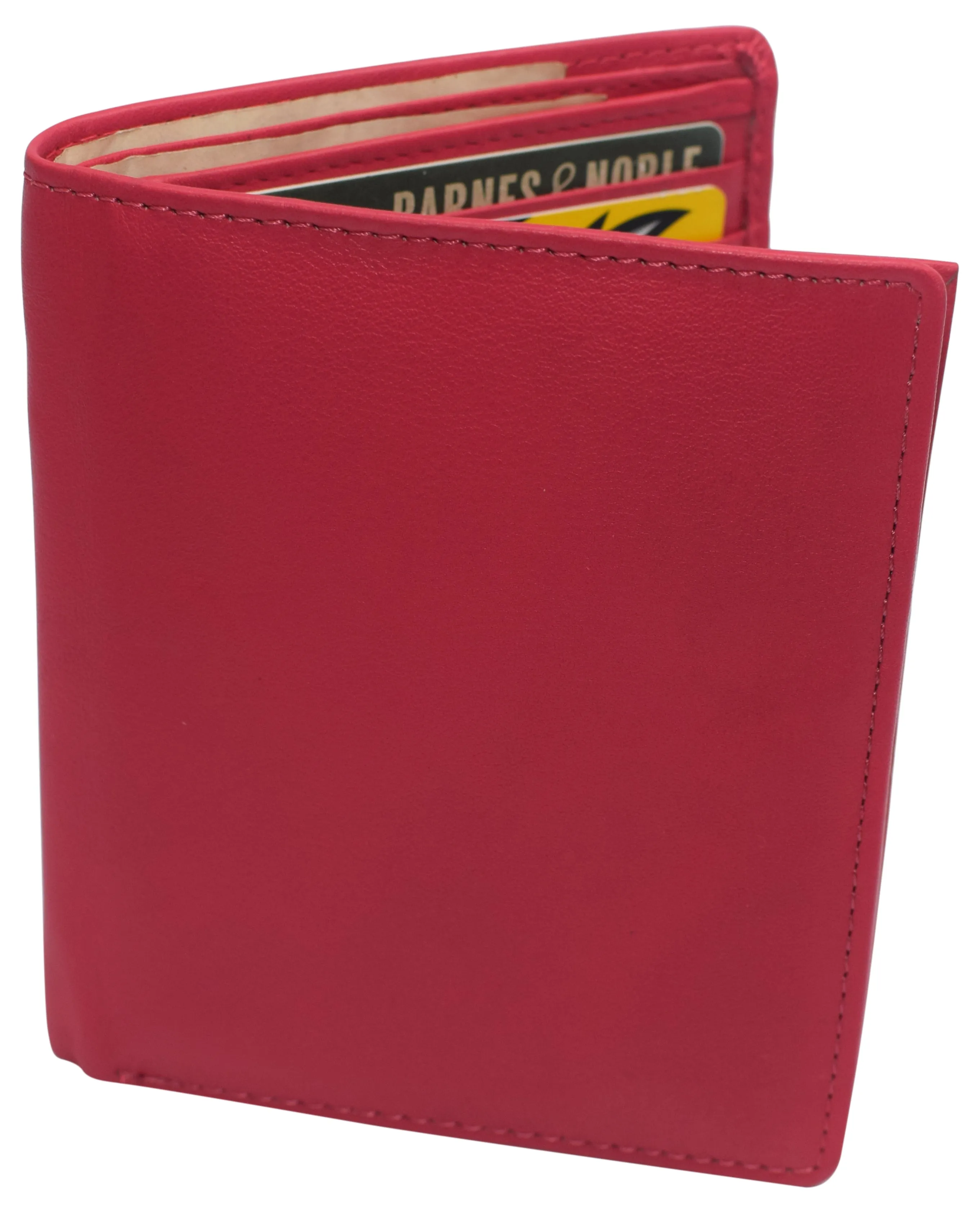 Napa Leather Hipster Bifold Wallet for Men With ID Window and RFID Blocking