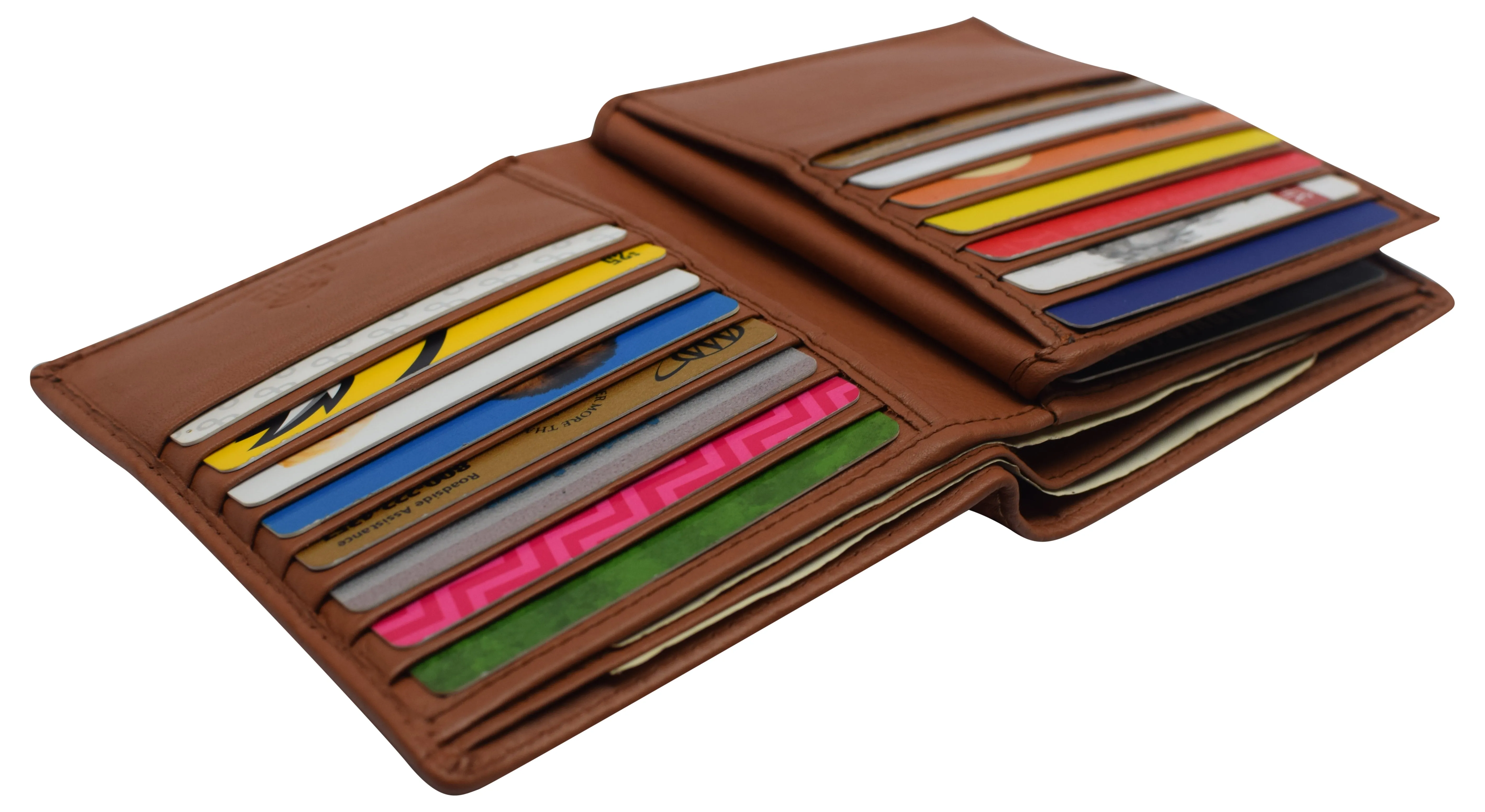 Napa Leather Hipster Bifold Wallet for Men With ID Window and RFID Blocking