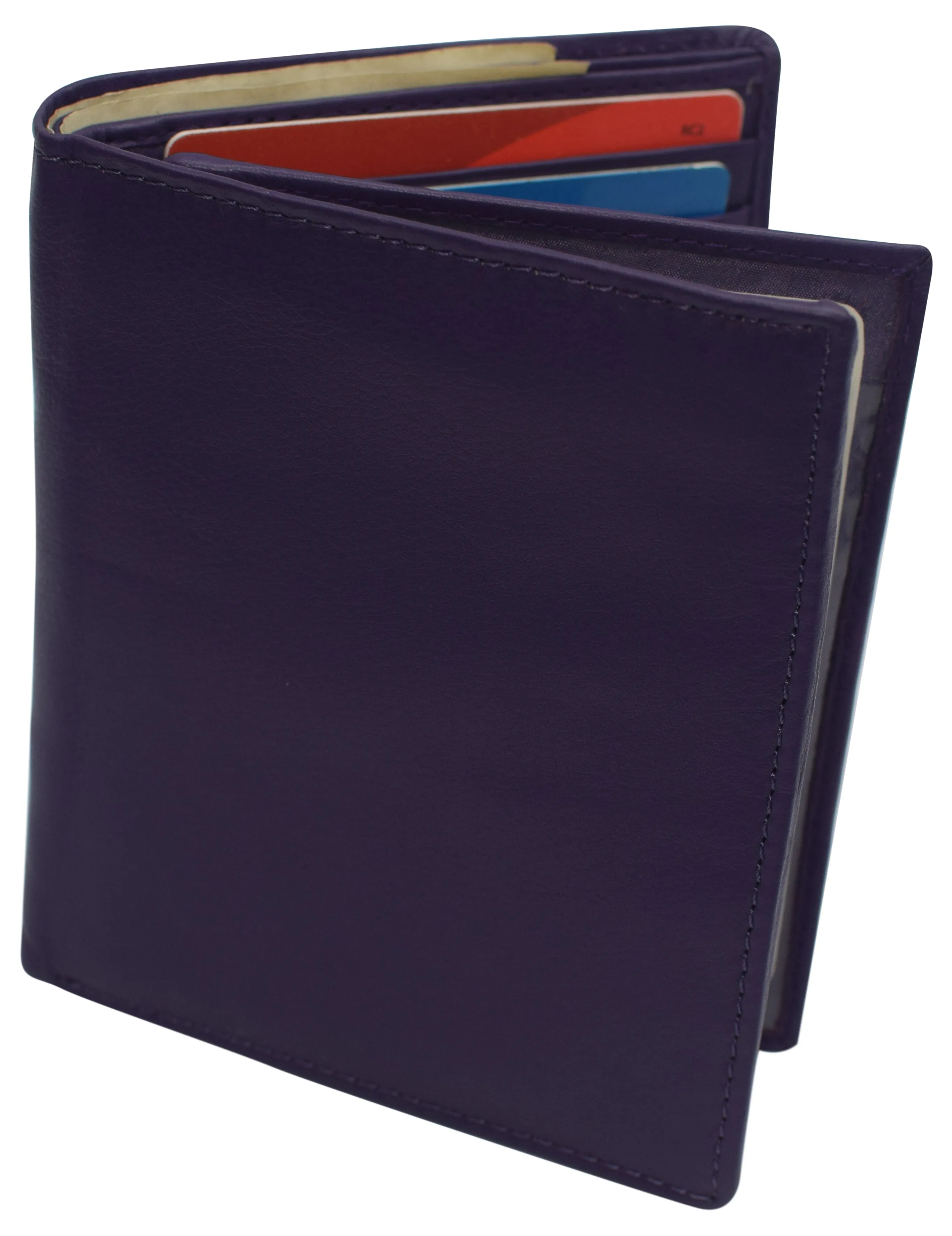 Napa Leather Hipster Bifold Wallet for Men With ID Window and RFID Blocking
