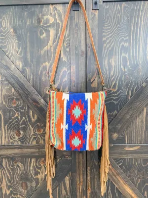 Open Fields Aztec Saddle Bag in Ivory