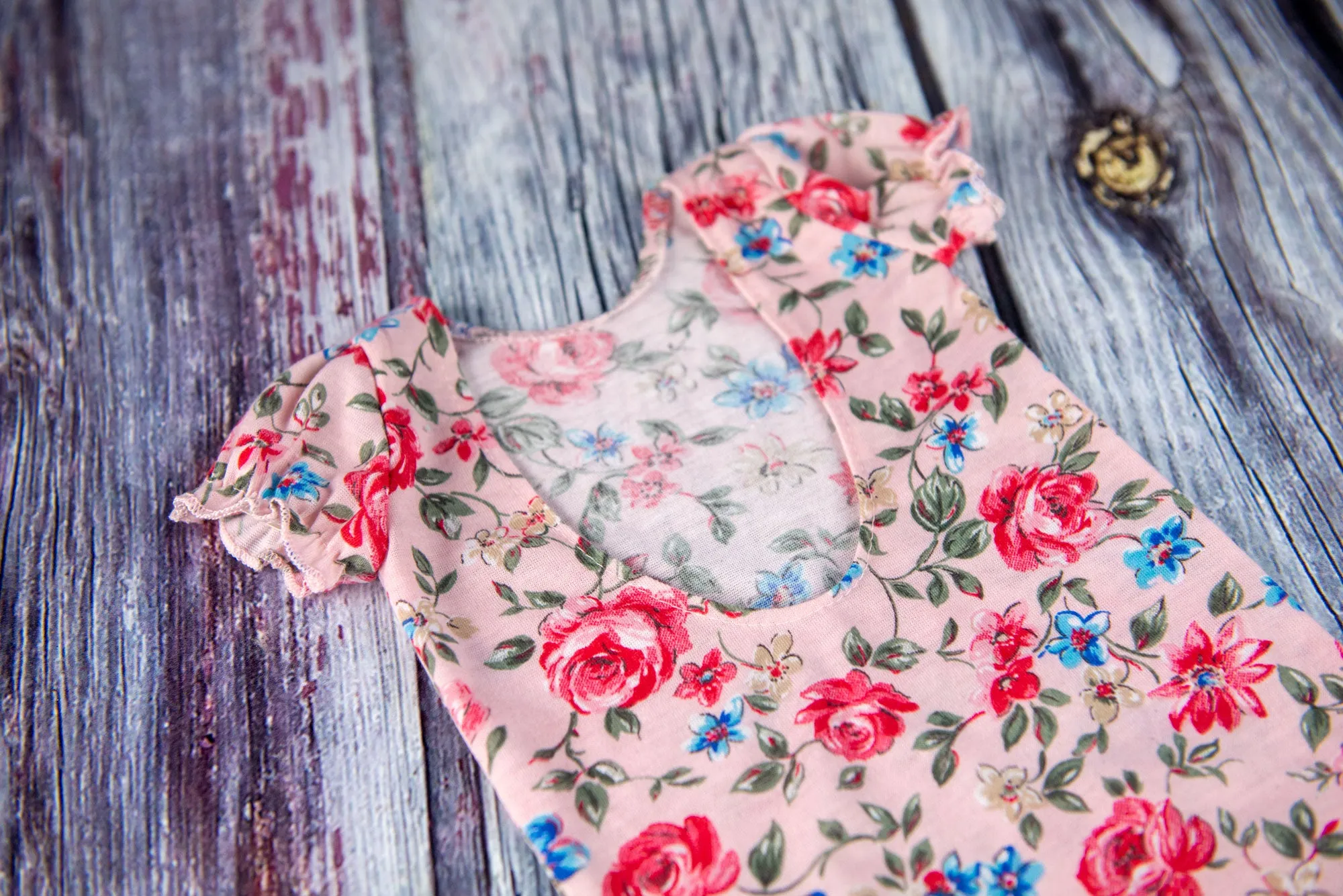 Open Foot Pajamas - Floral