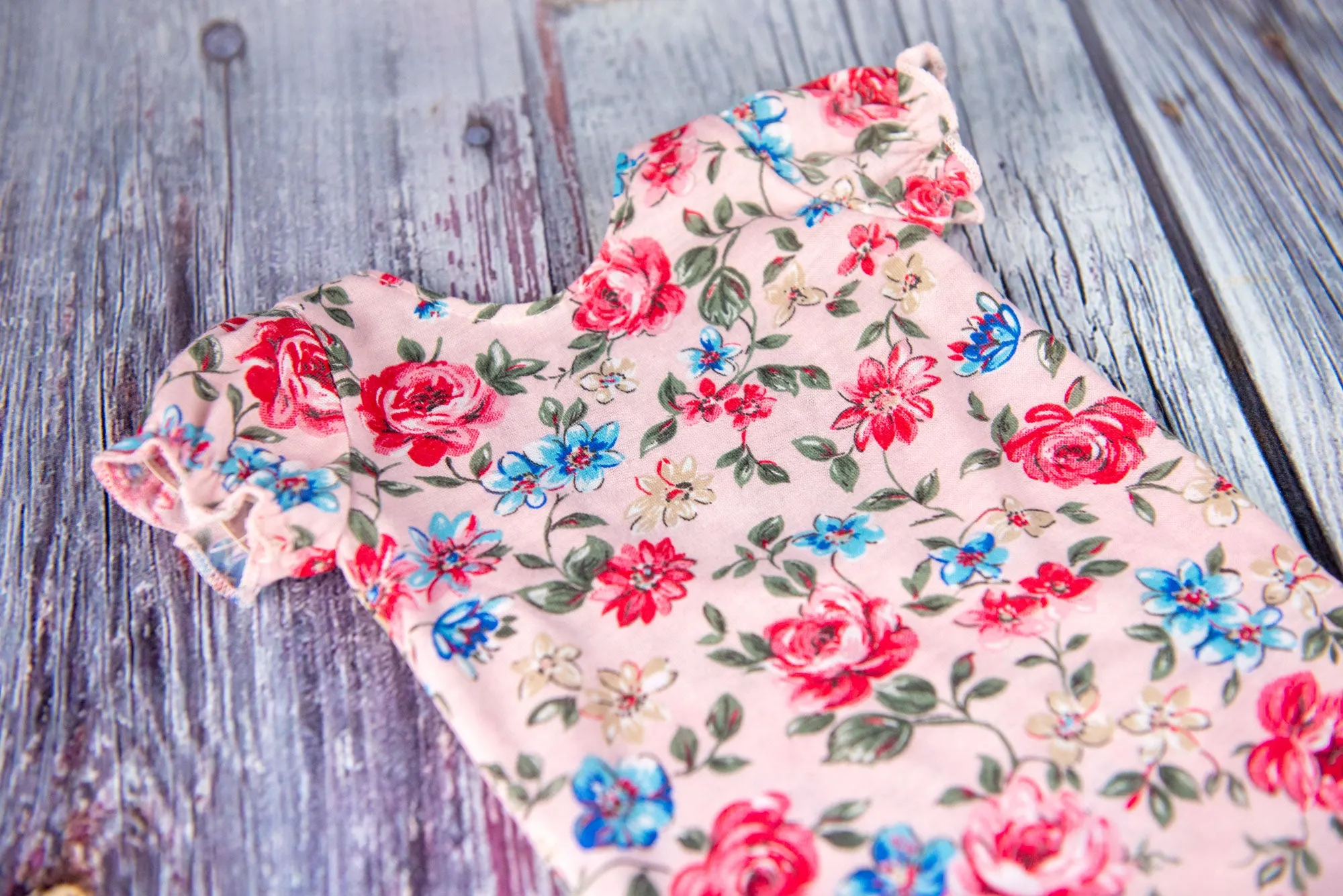 Open Foot Pajamas - Floral