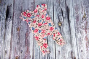 Open Foot Pajamas - Floral