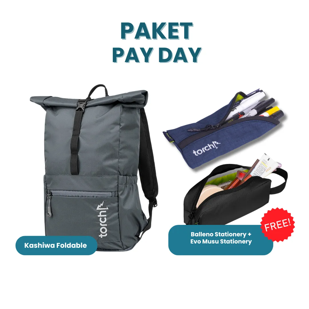 Paket Pay Day -  Kashiwa Foldable Bag Gratis Balleno Stationery   Evo Musu Stationery