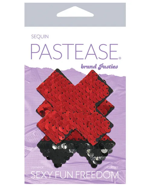 Pastease Plus X Rose Gold Shiny & Matte Flip Sequined Nipple Pasties