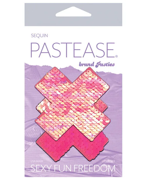 Pastease Plus X Rose Gold Shiny & Matte Flip Sequined Nipple Pasties