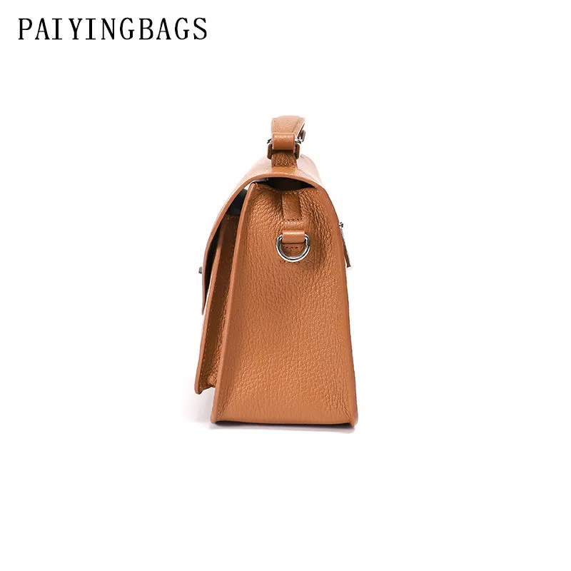 [PD0132]High-quality full-grain leather soft and durable can be worn crossbody or carried by hand messenger bag PD0132