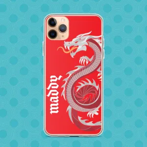 Personalized Dragon Clear Case for iPhone® Mobile - Red