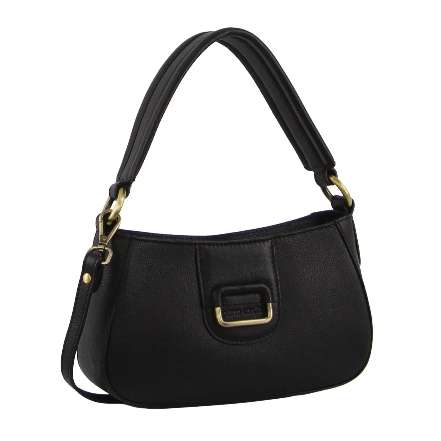 Pierre Cardin Ladies leather Flap Over Bag - Black