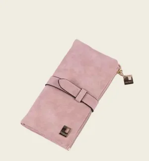 Pink Suede Wallet