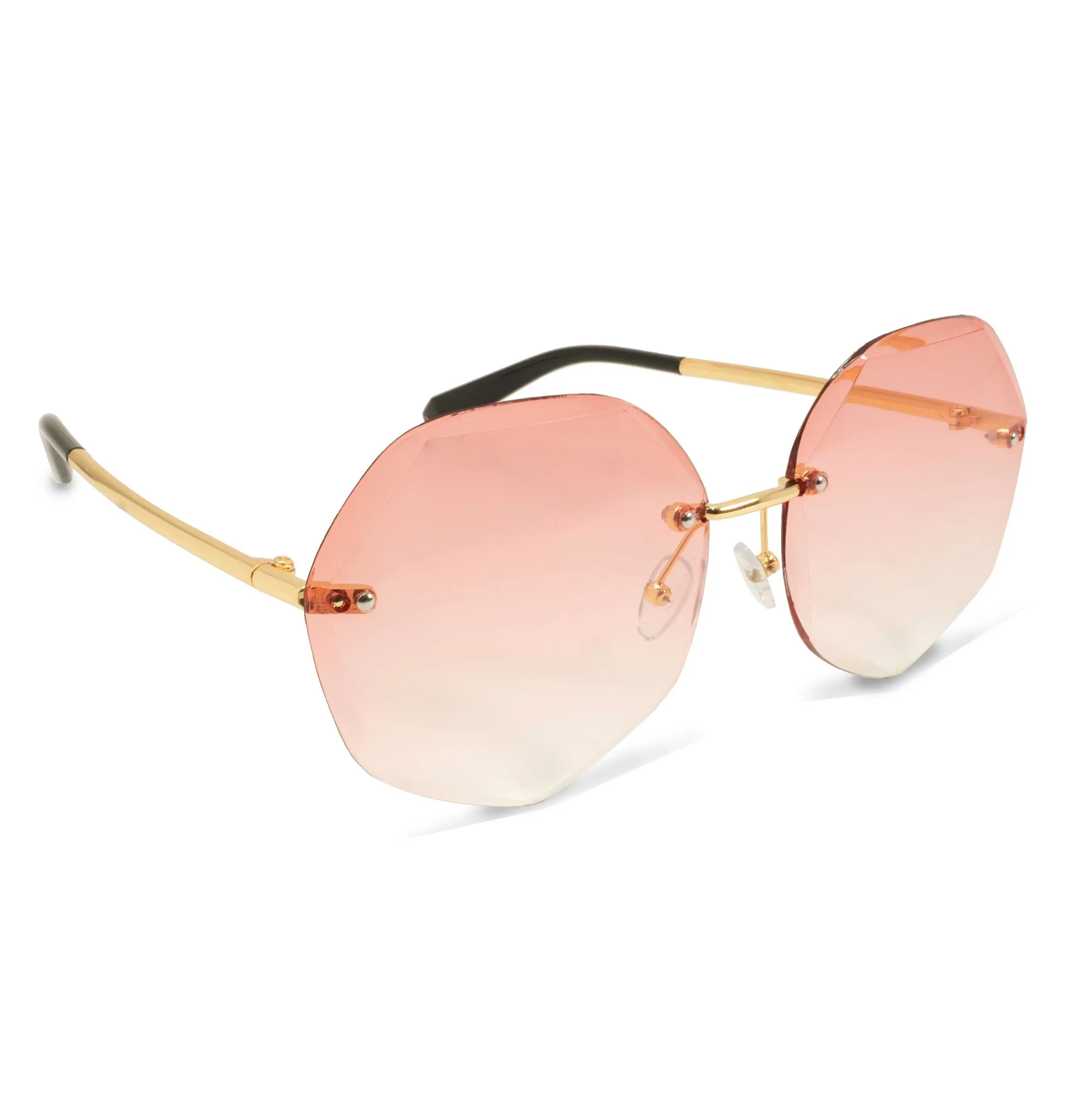 Polygon Stylish Oversized Gradient Sunglasses